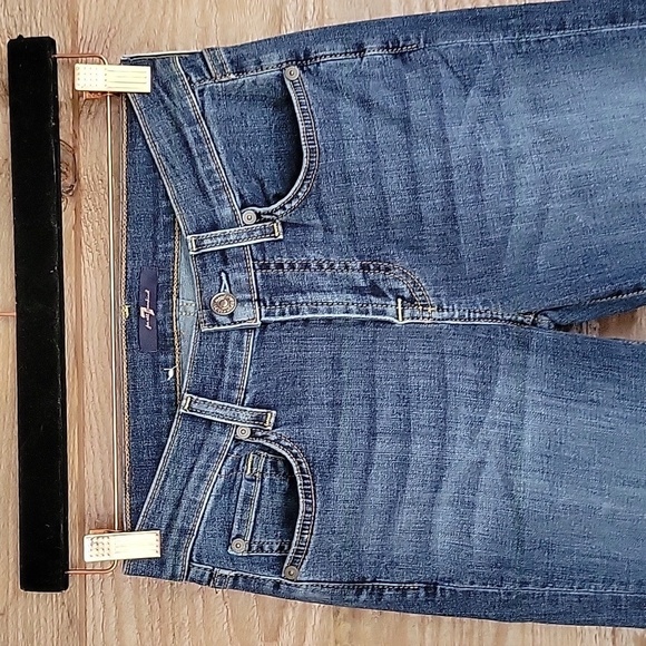 7 For All Mankind Size 25 Gwenevere Dark Wash Skinny Jeans - Picture 2 of 12